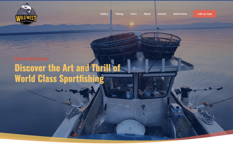 Wild West Sportfishing website by Bountiful Web